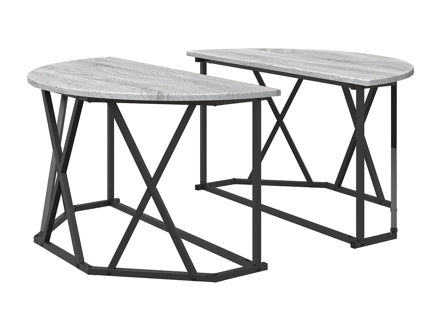 Table basse Gris Sonoma 80x80x42 cm en bois reconstitué