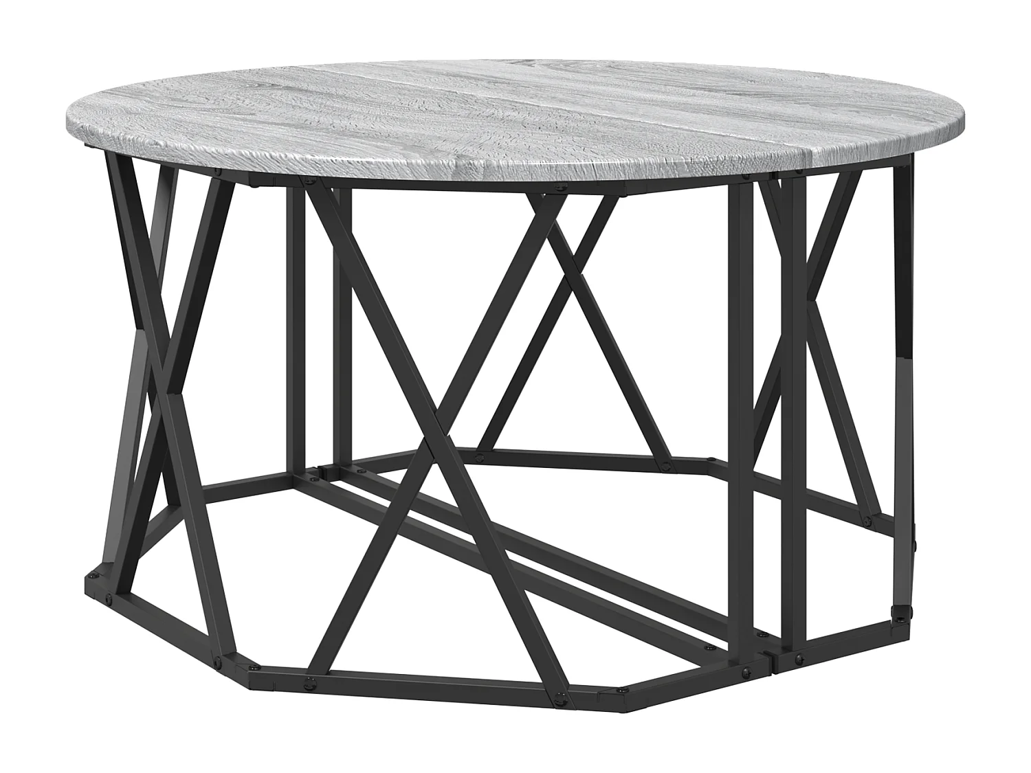 Table basse Gris Sonoma 80x80x42 cm en bois reconstitué