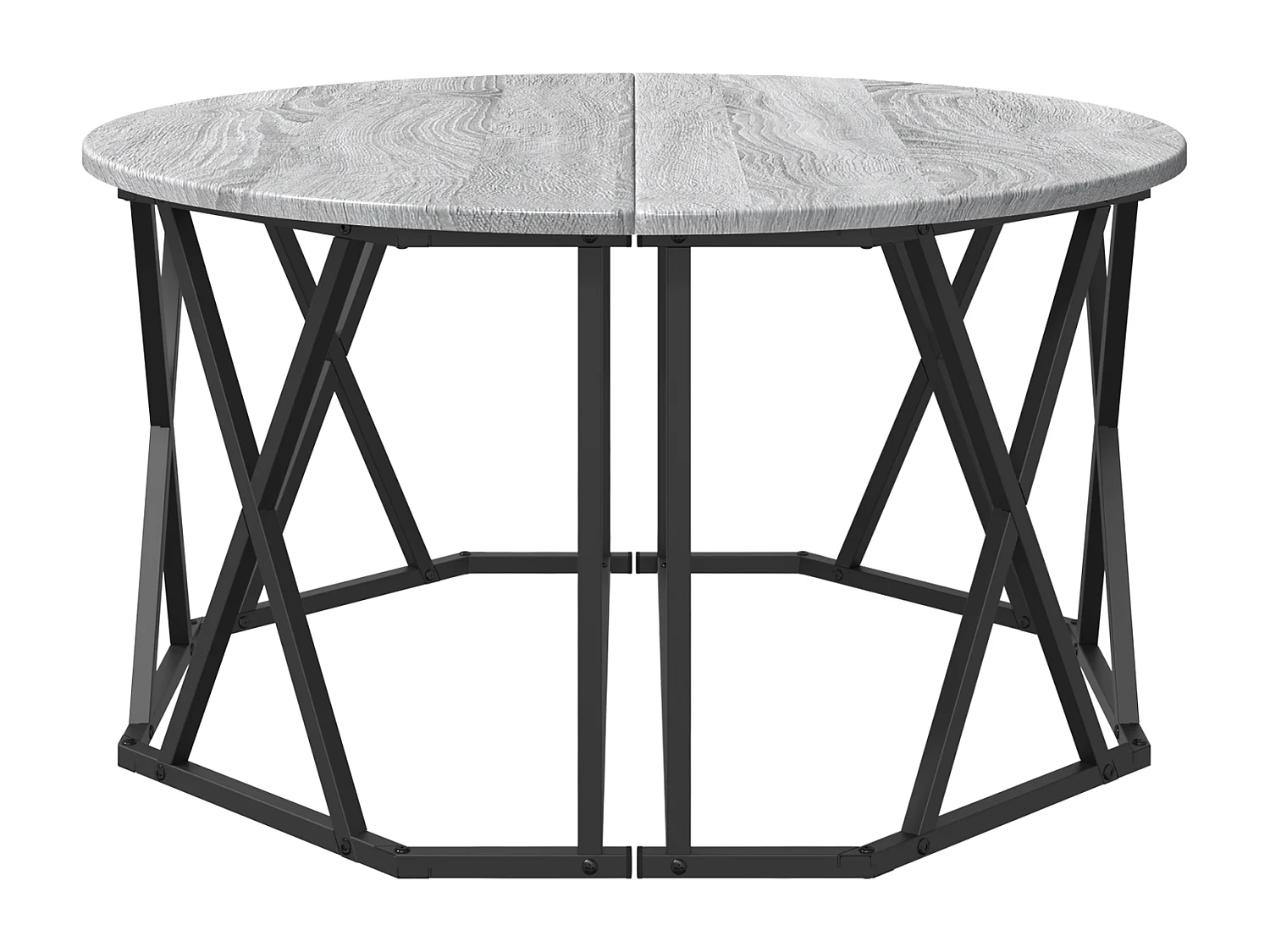 Table basse Gris Sonoma 80x80x42 cm en bois reconstitué