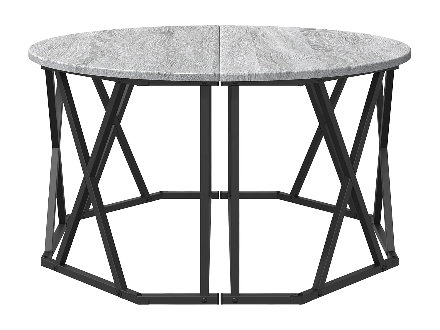 Table basse Gris Sonoma 80x80x42 cm en bois reconstitué