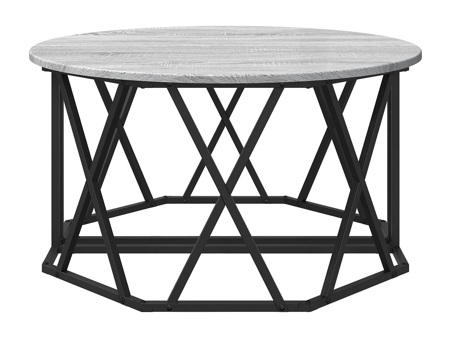 Table basse Gris Sonoma 80x80x42 cm en bois reconstitué