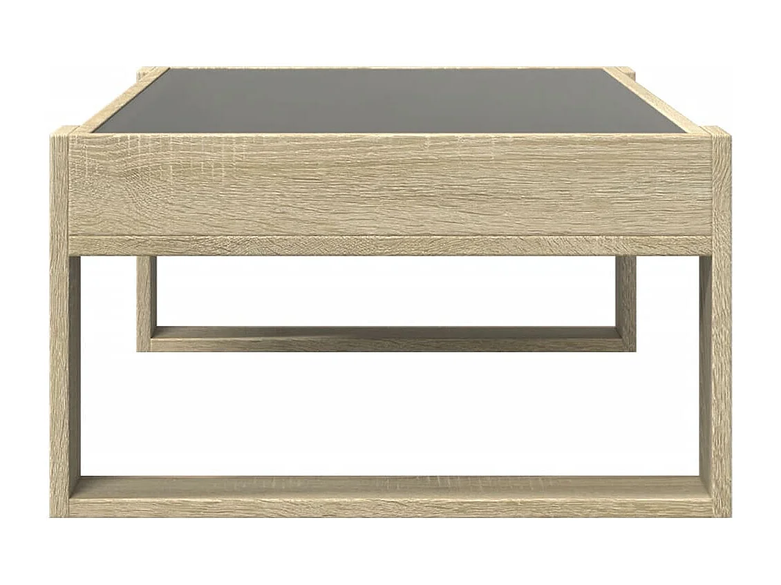 Table basse avec LED infini chêne sonoma 90x53x30 cm