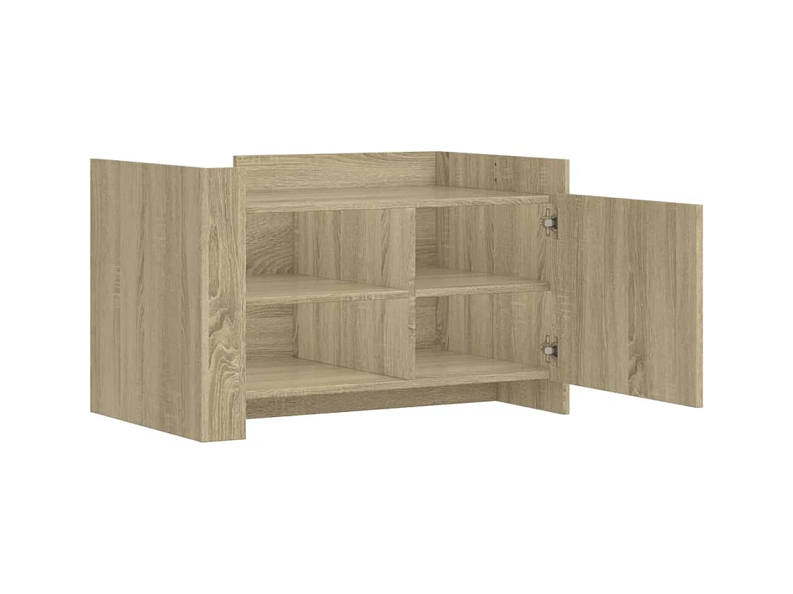 Table basse chêne sonoma 80x50x50 cm bois d'ingénierie