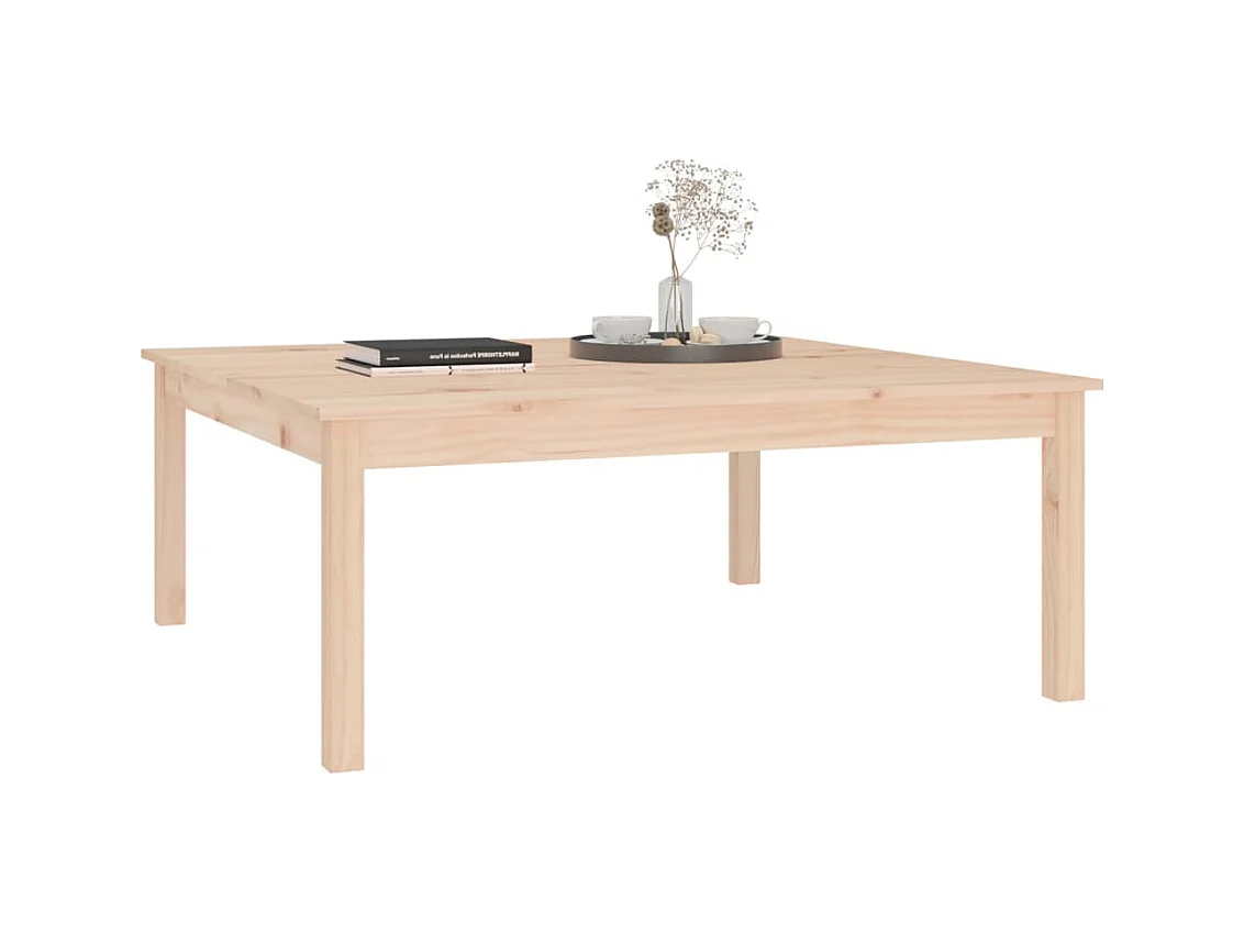 Tavolino da caffè 100x100x40 cm Legno massello di pino