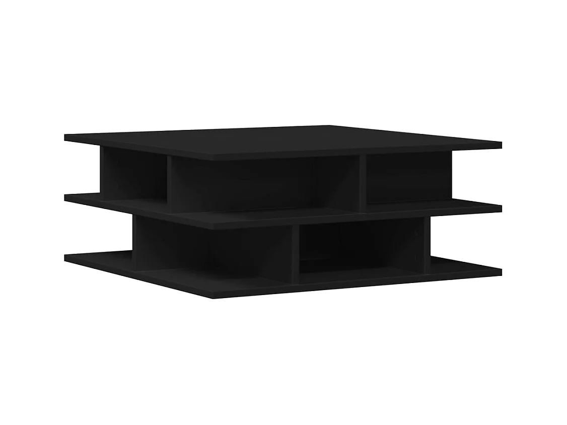 Table basse noir 70x70x29 cm bois d'ingénierie