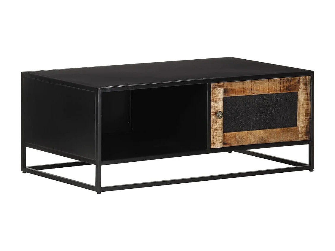 Table basse 90x50x35 cm Bois de manguier brut