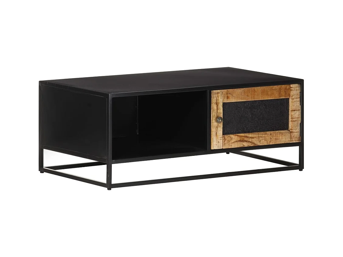Table basse 90x50x35 cm Bois de manguier brut