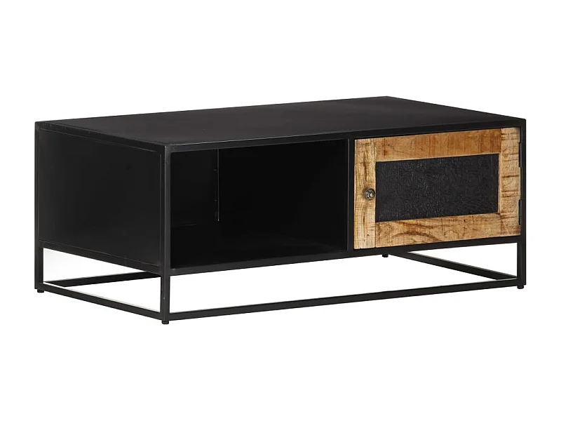 Table basse 90x50x35 cm Bois de manguier brut