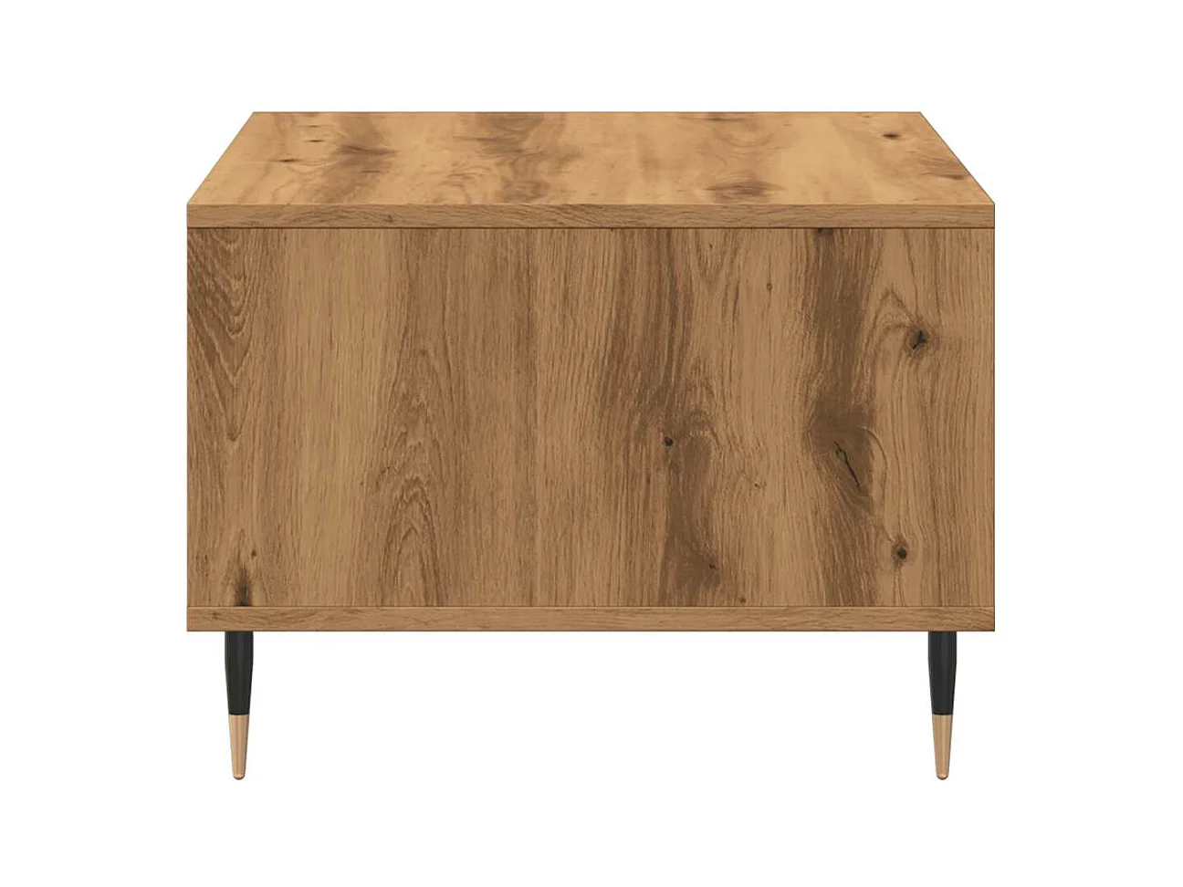 Table basse chêne artisanal 60x50x36,5 cm bois d'ingénierie