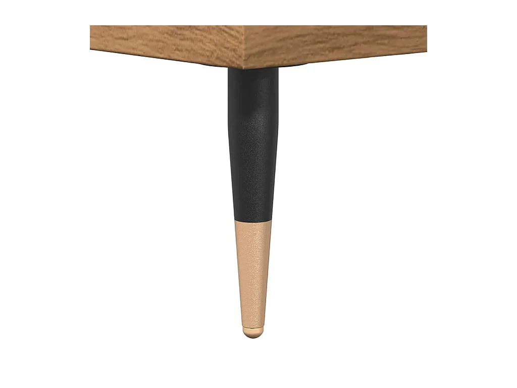 Table basse chêne artisanal 60x50x36,5 cm bois d'ingénierie