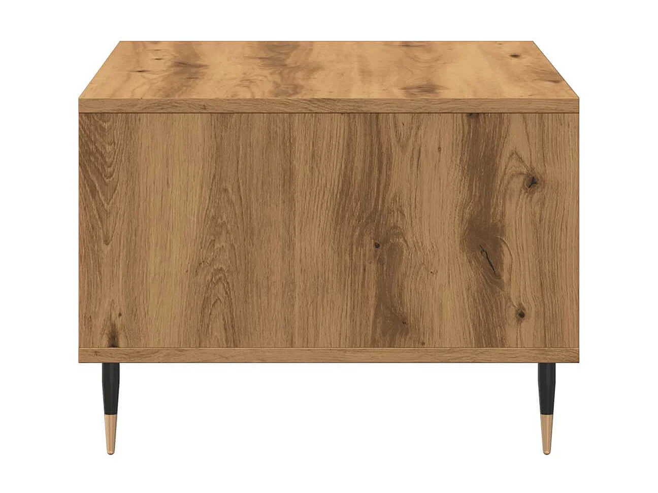 Mesa de centro de roble artesanal 60x50x36,5 cm madera de ingeniería