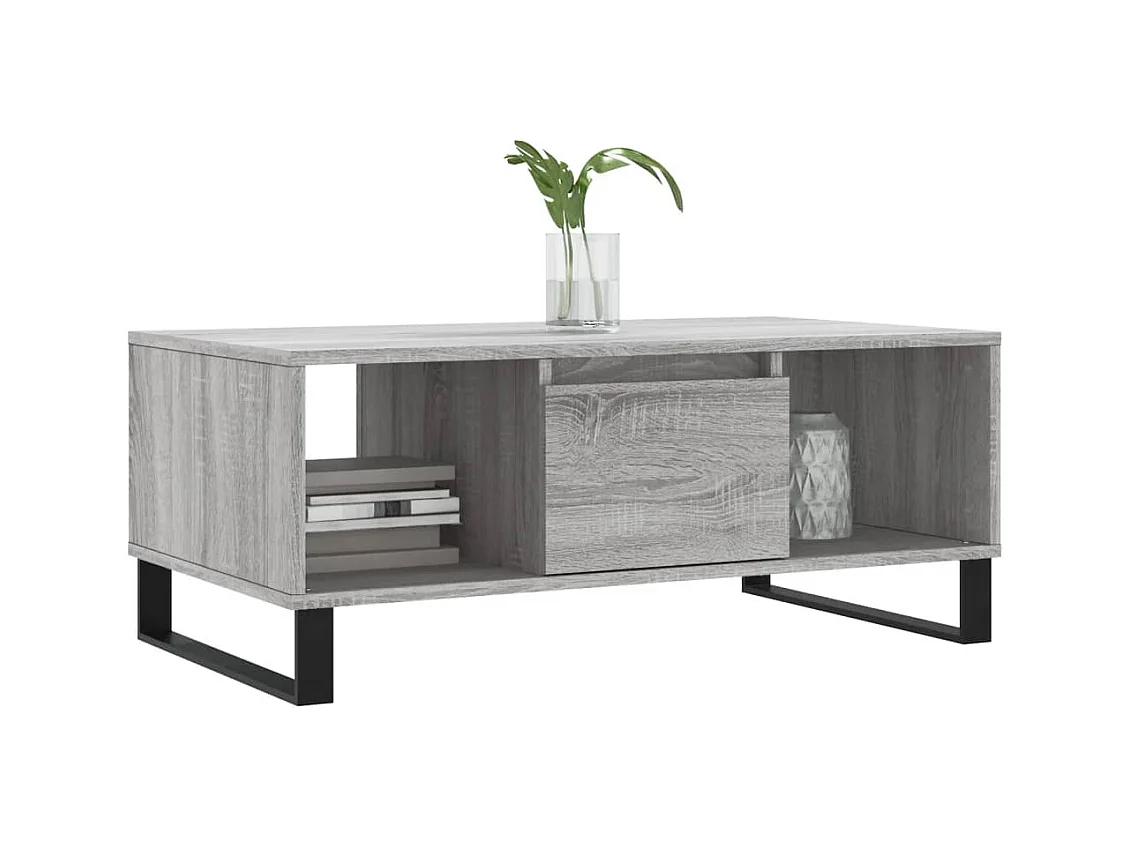 Sonoma salontafel grijs 90x50x36,5 cm Technisch hout