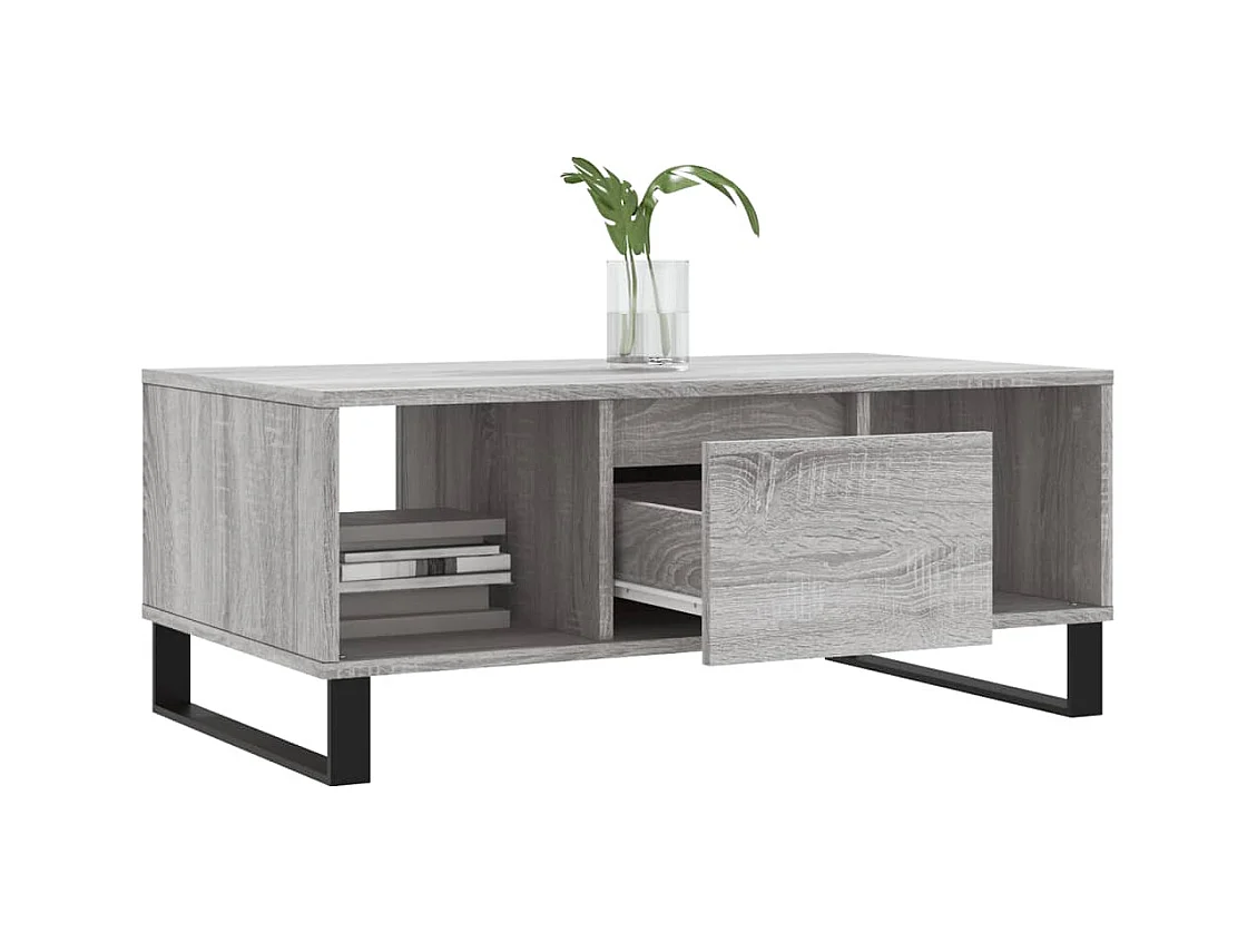 Sonoma salontafel grijs 90x50x36,5 cm Technisch hout