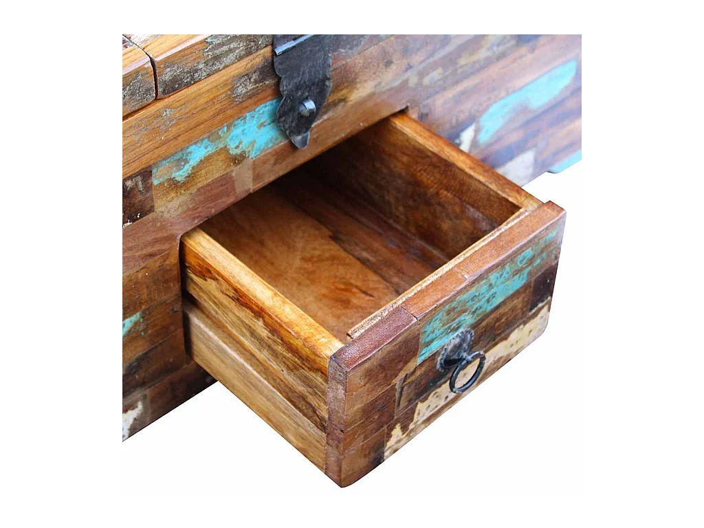 Coffre table basse Bois de récupération massif 80x40x35 cm