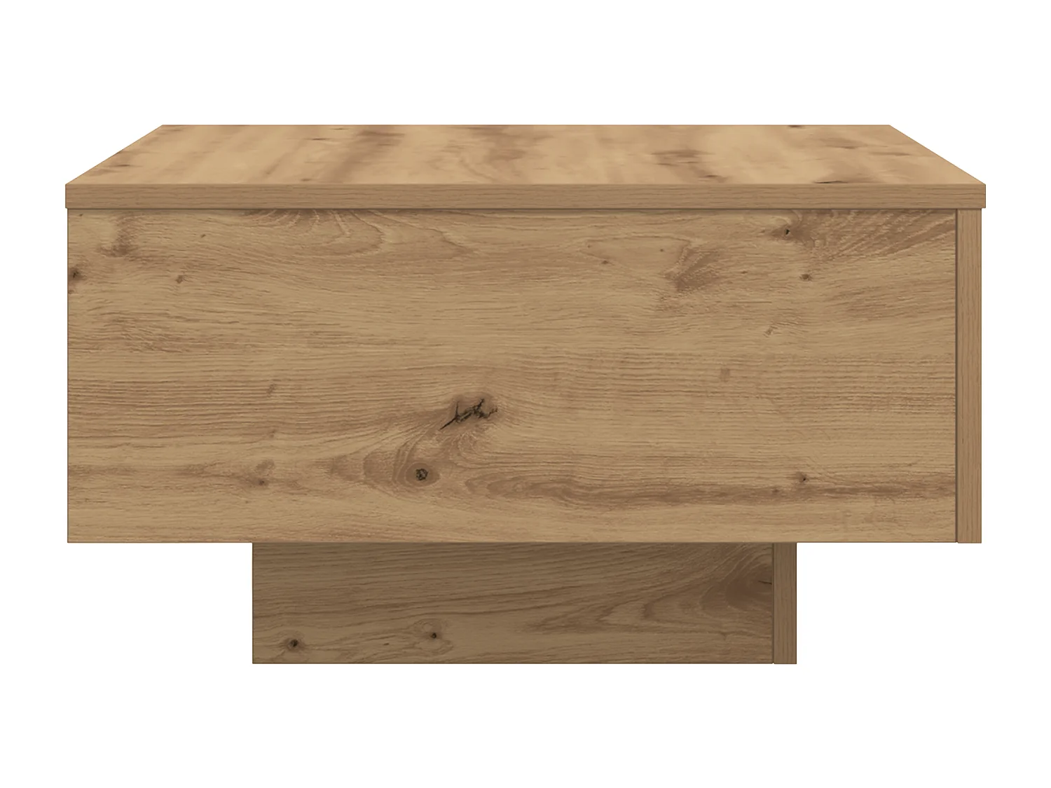 Table basse avec lumières LED Chêne artisanal 55x55x31 cm