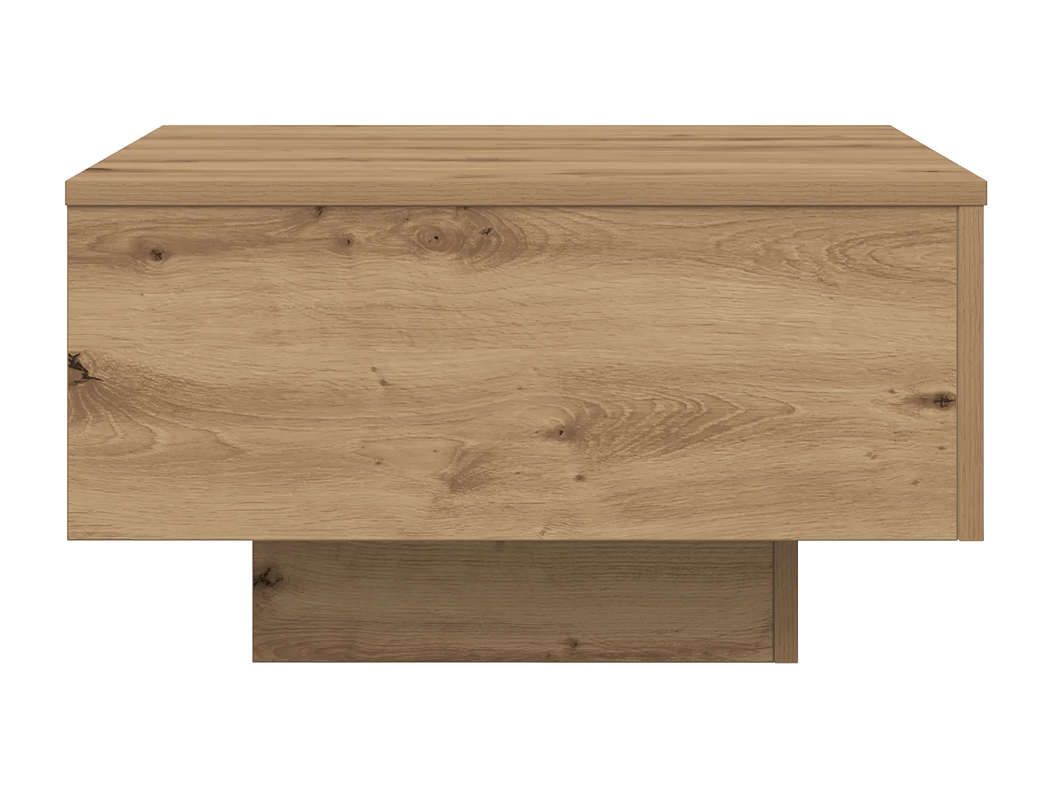 Table basse avec lumières LED Chêne artisanal 55x55x31 cm