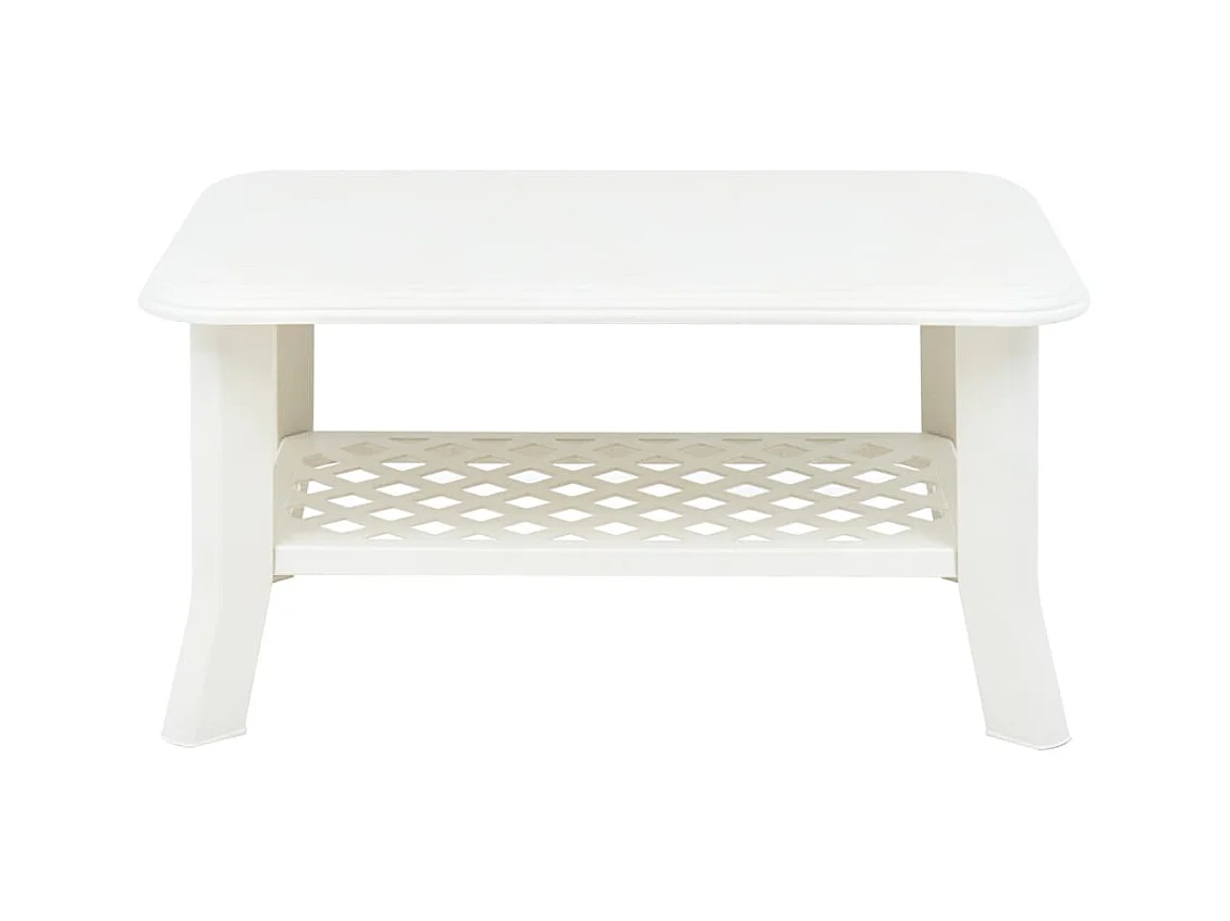Table basse Blanc 90x60x46 cm Plastique