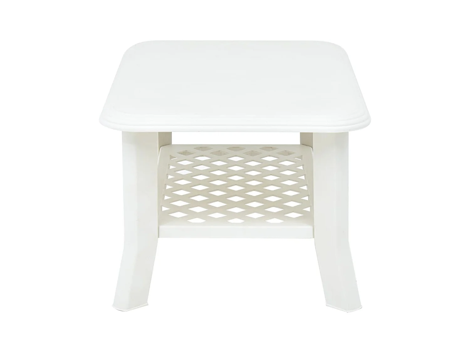 Table basse Blanc 90x60x46 cm Plastique