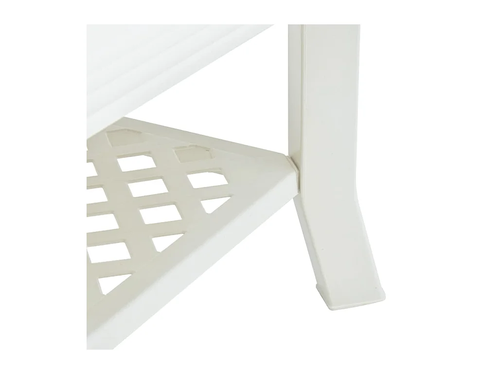 Table basse Blanc 90x60x46 cm Plastique