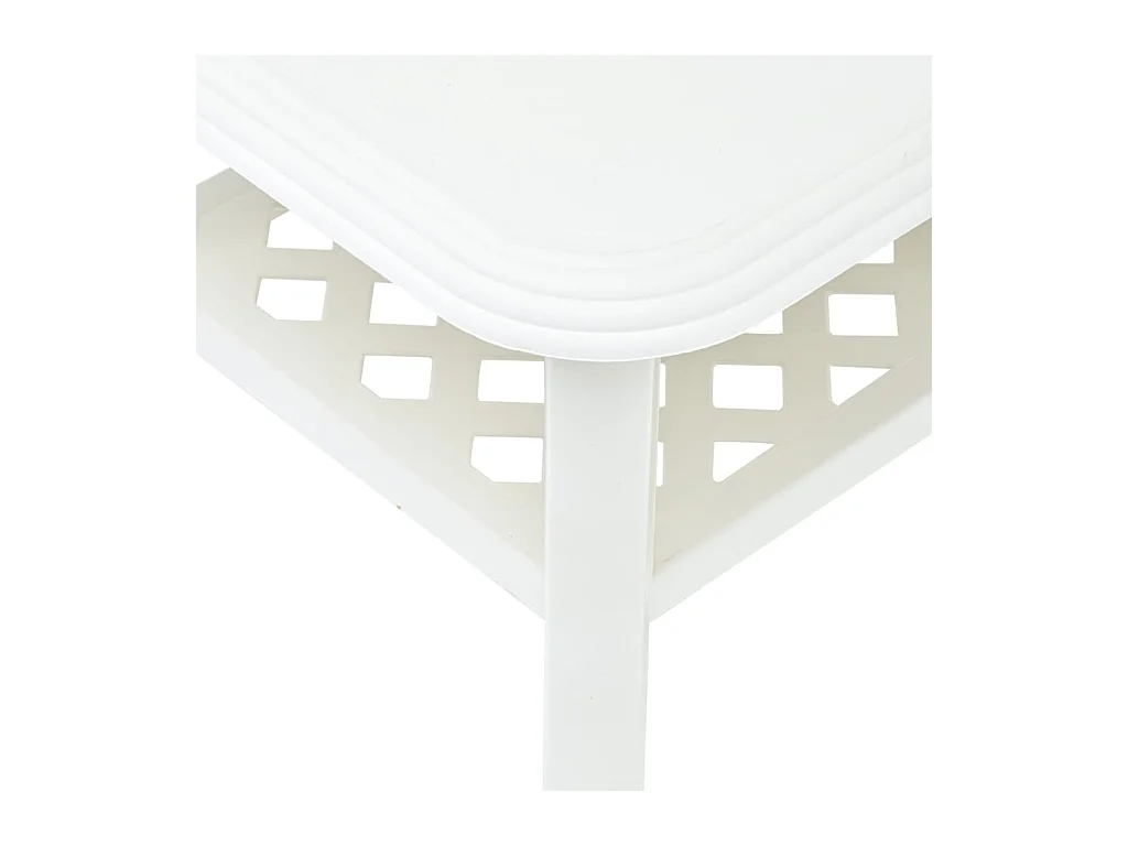 Table basse Blanc 90x60x46 cm Plastique