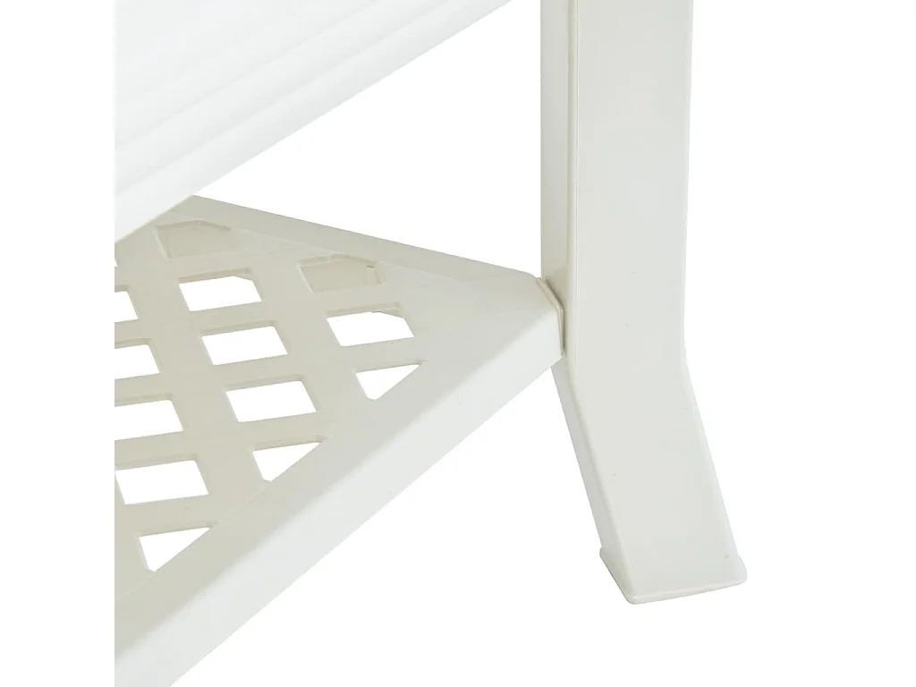 Table basse Blanc 90x60x46 cm Plastique