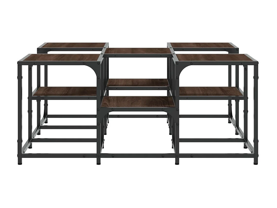 Table basse chêne marron 91x91x40 cm bois d'ingénierie