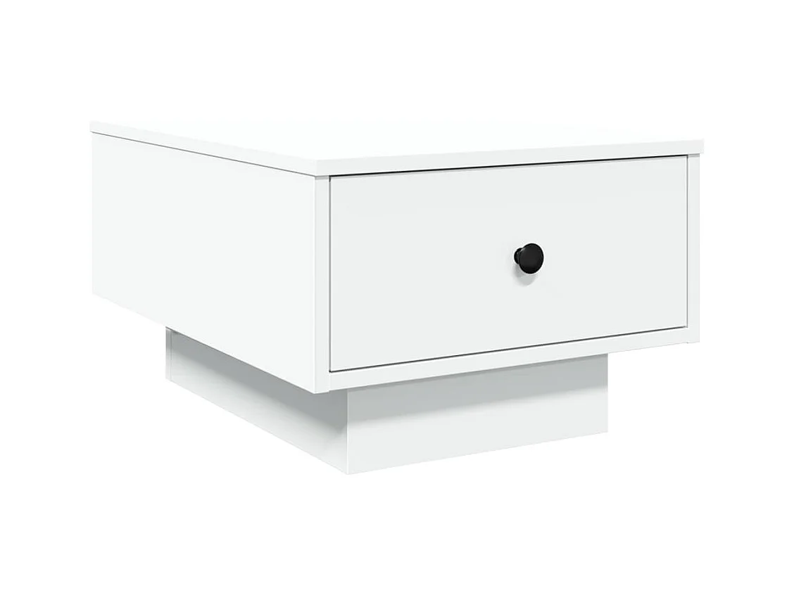 Table basse blanc 60x45x31 cm bois d'ingénierie