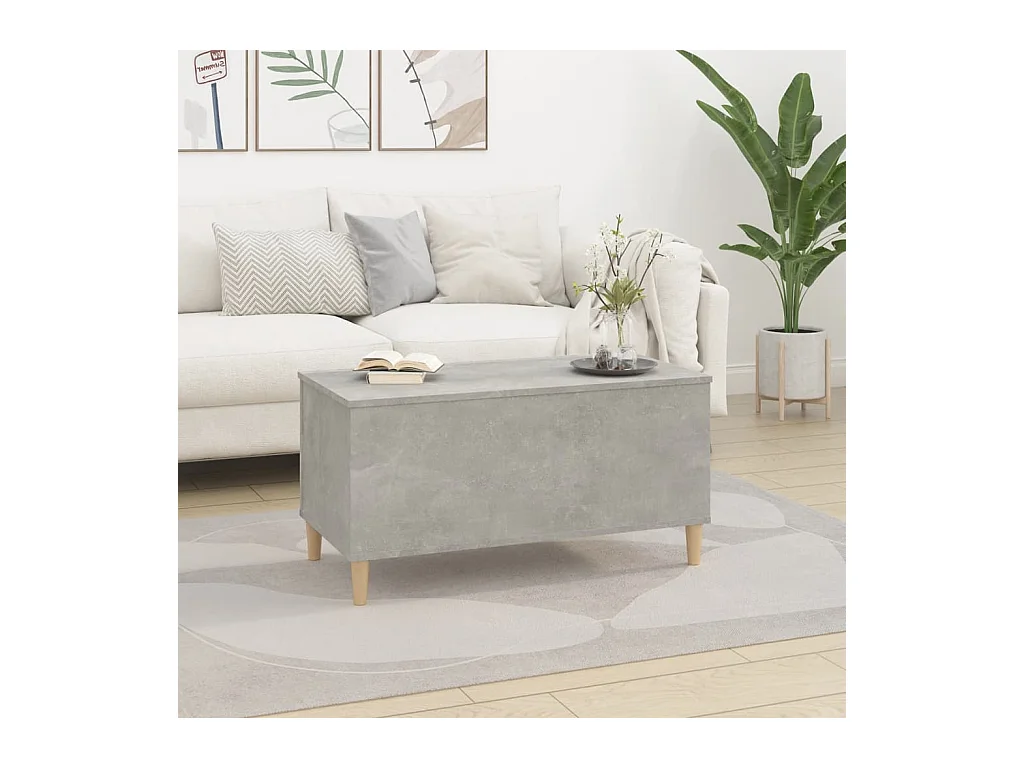 Table basse Gris béton 90x44,5x45 cm Bois d'ingénierie