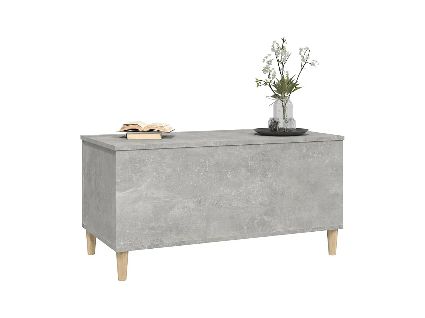 Table basse Gris béton 90x44,5x45 cm Bois d'ingénierie