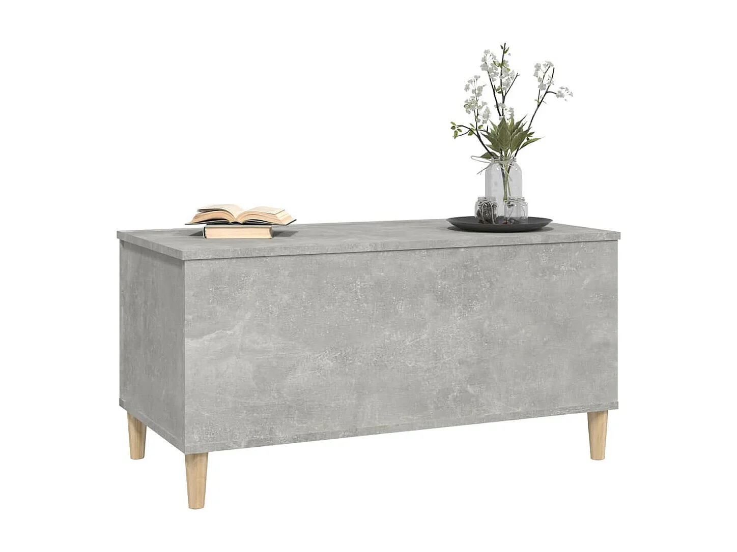 Table basse Gris béton 90x44,5x45 cm Bois d'ingénierie