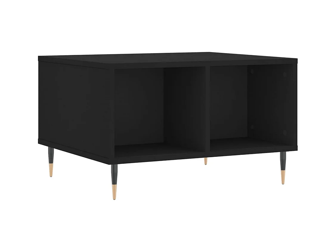 Table basse Noir 60x50x36,5 cm Bois d'ingénierie