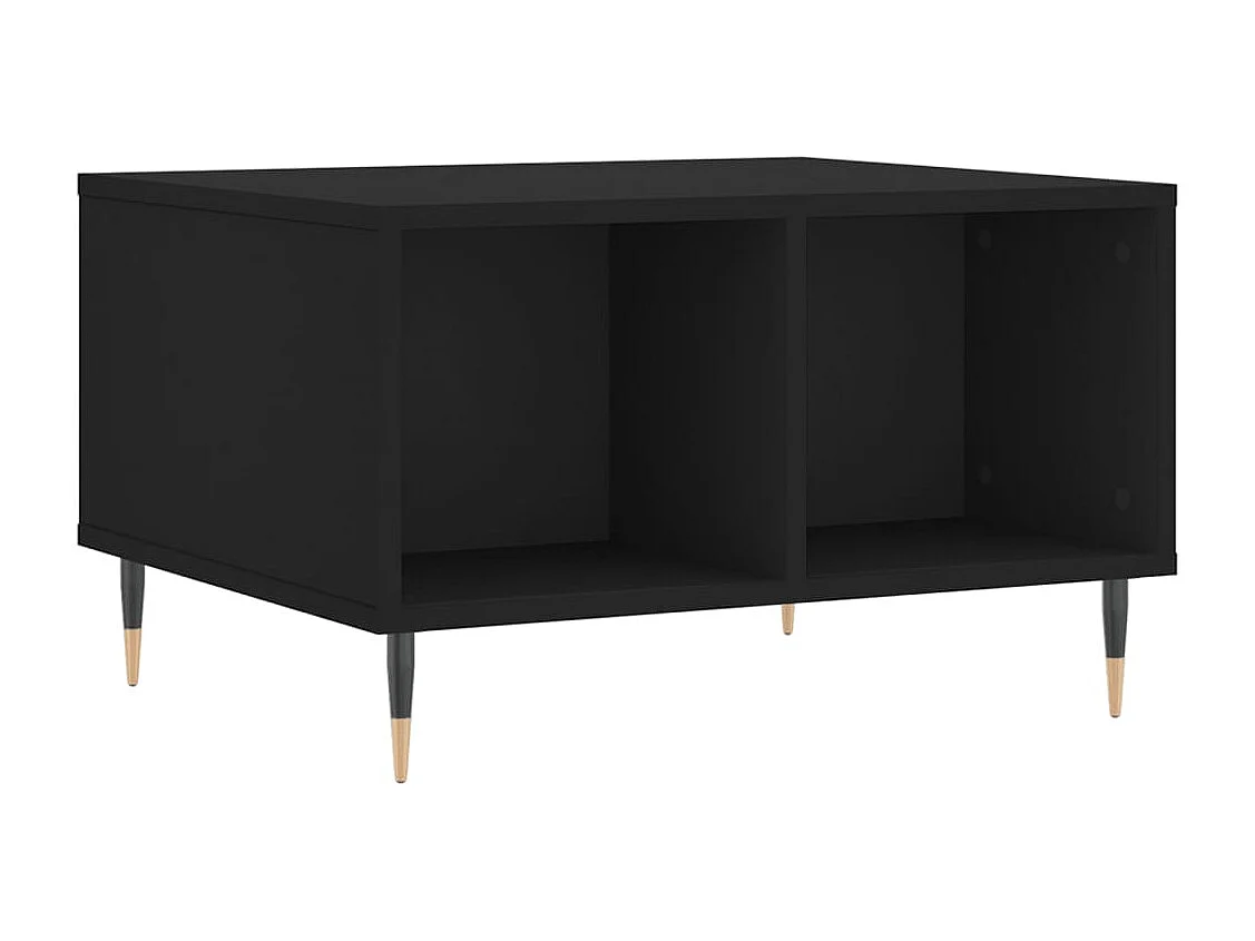 Table basse Noir 60x50x36,5 cm Bois d'ingénierie