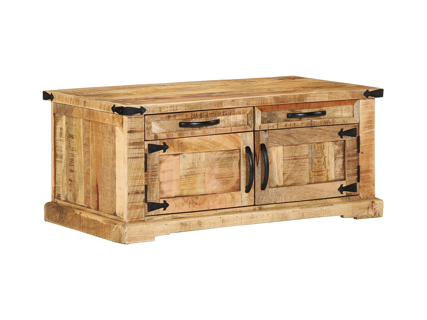 Table Basse 90x50x40 cm Bois Massif Bois de Mangue Brut