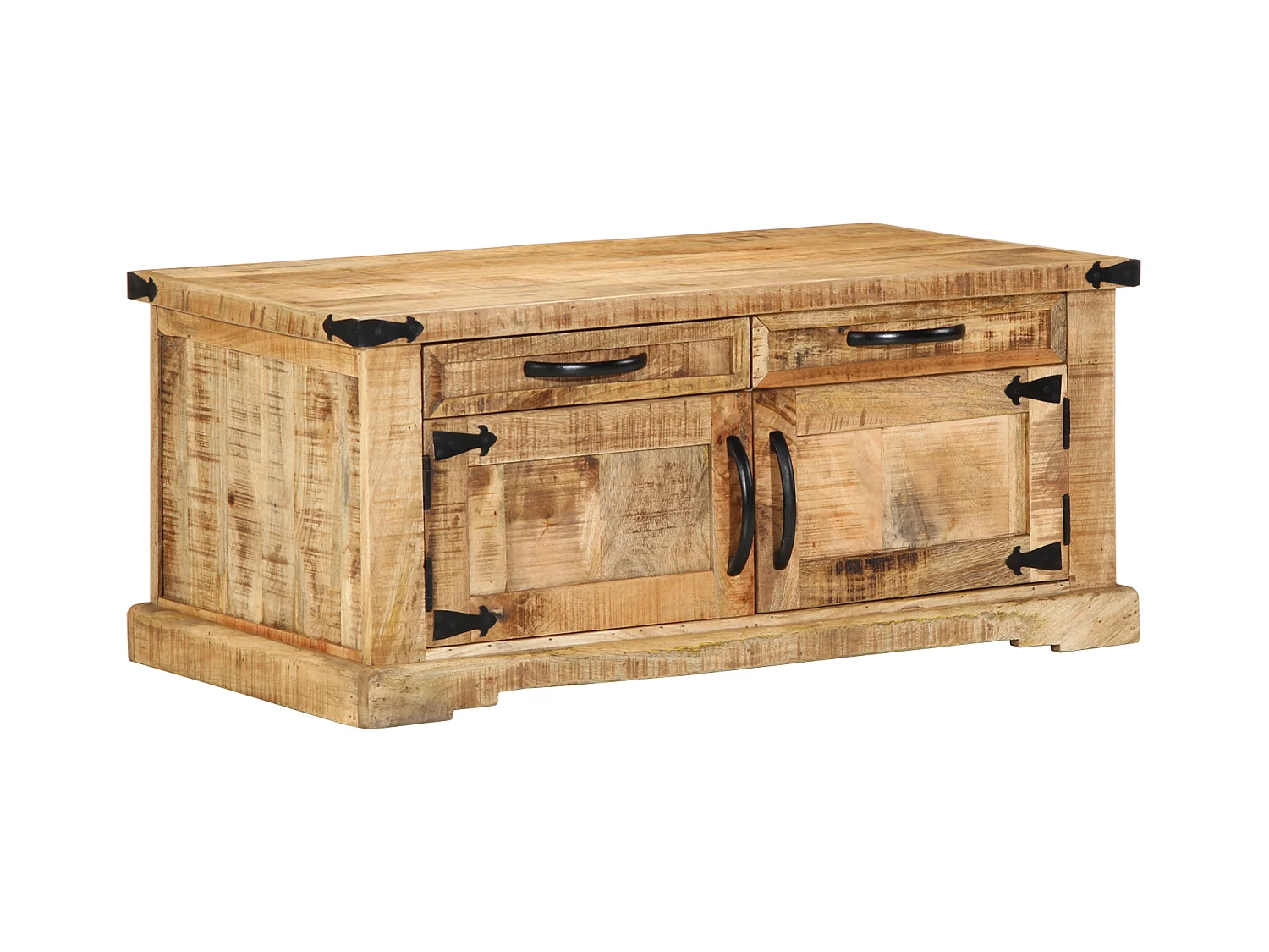 Table Basse 90x50x40 cm Bois Massif Bois de Mangue Brut