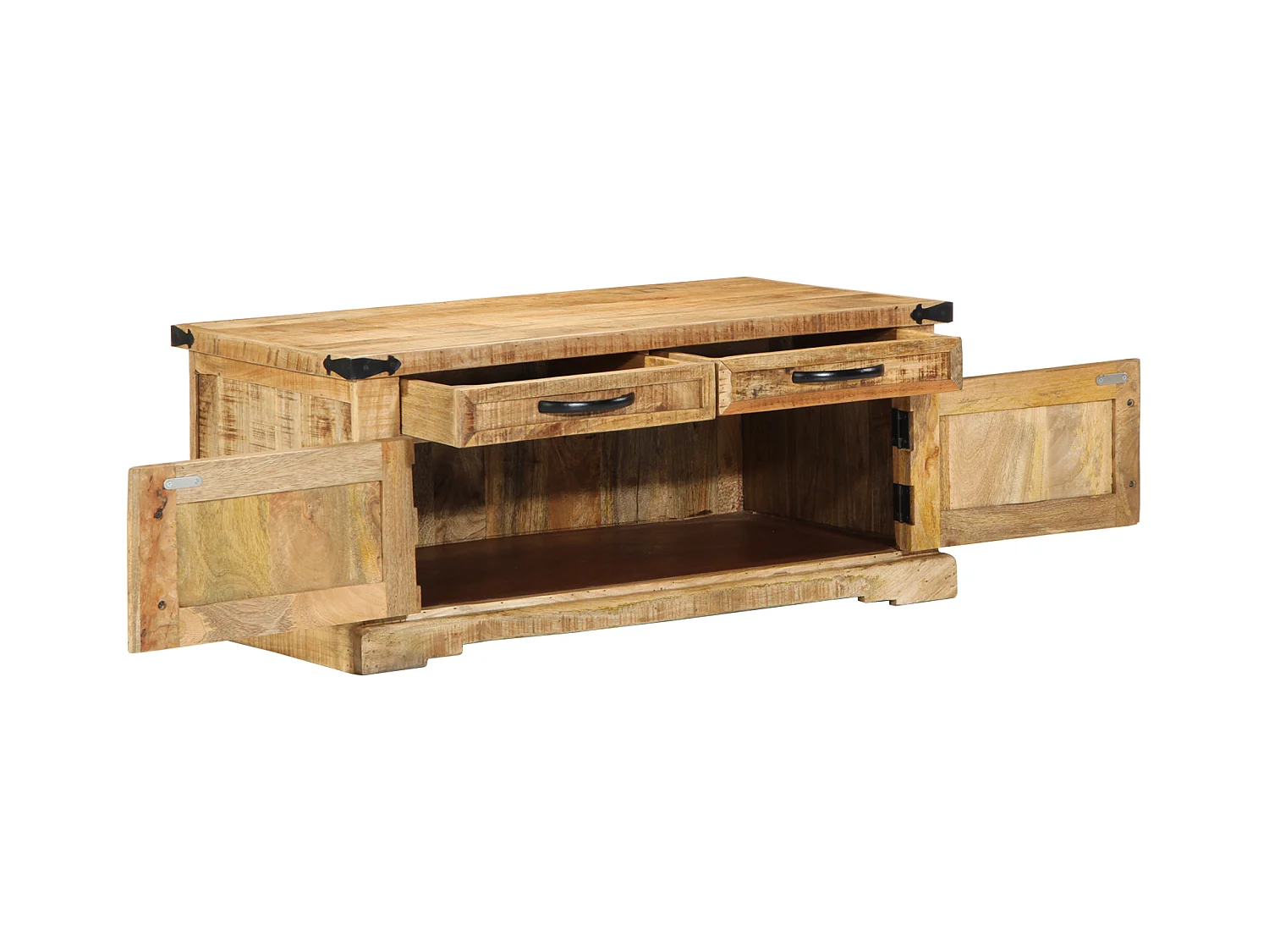 Table Basse 90x50x40 cm Bois Massif Bois de Mangue Brut