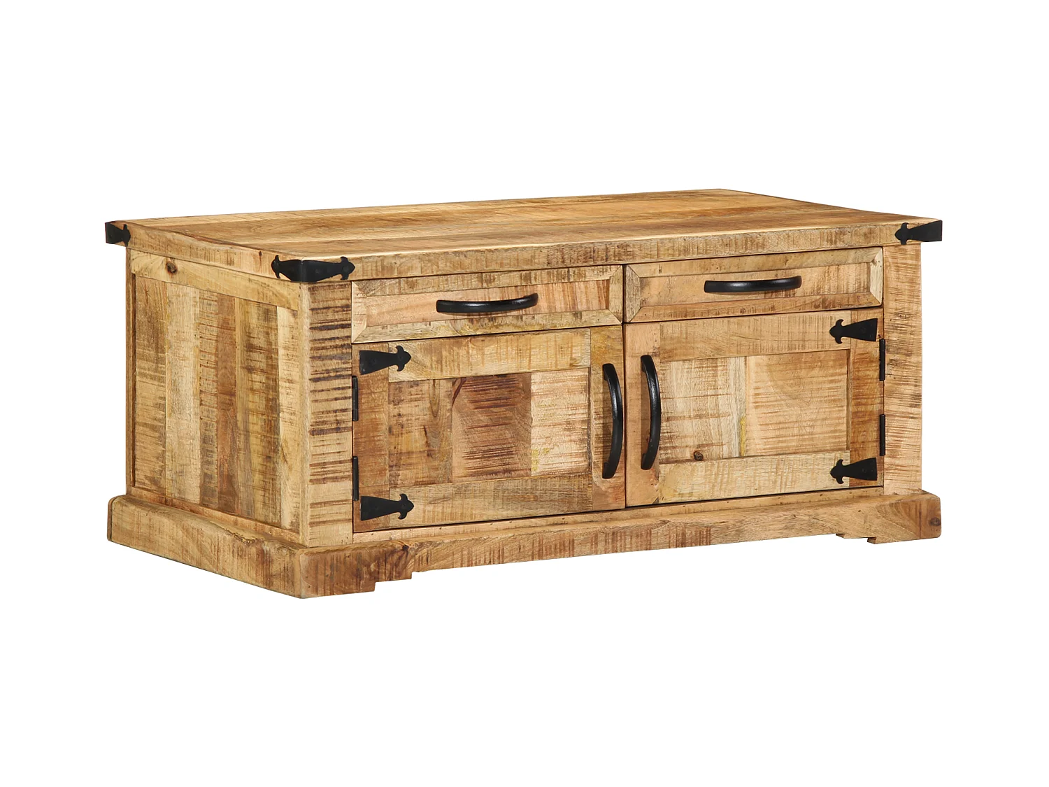 Table Basse 90x50x40 cm Bois Massif Bois de Mangue Brut