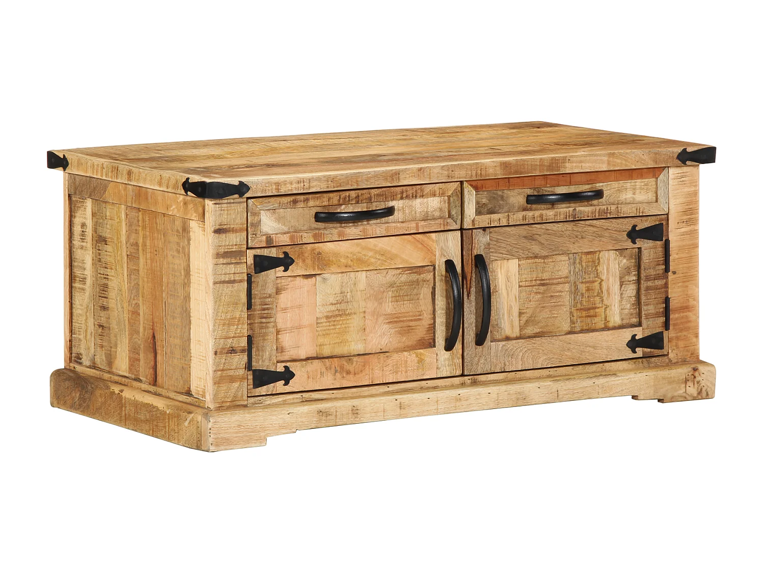 Table Basse 90x50x40 cm Bois Massif Bois de Mangue Brut