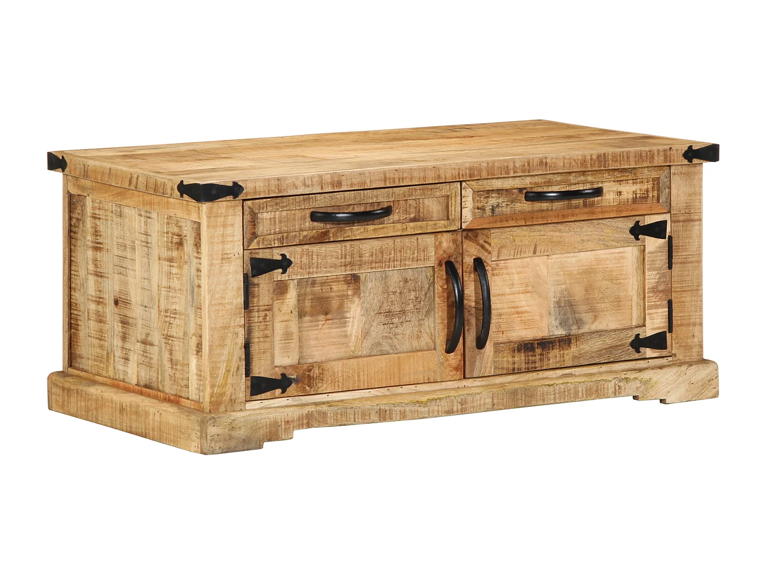 Table Basse 90x50x40 cm Bois Massif Bois de Mangue Brut