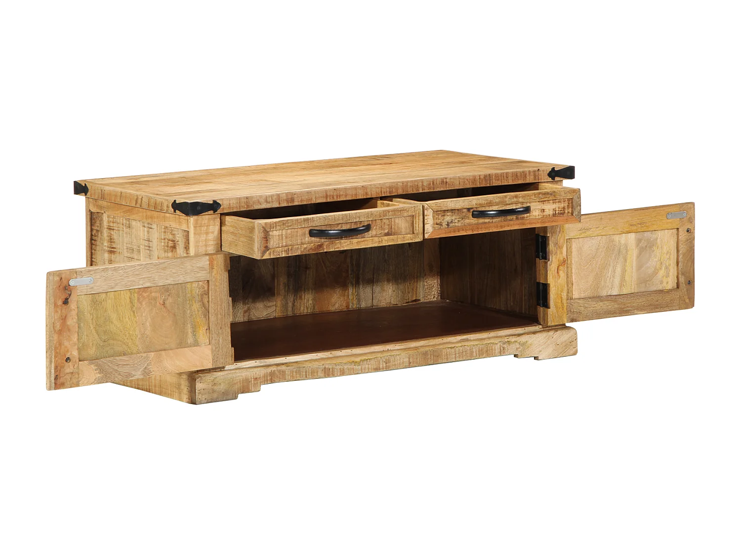 Table Basse 90x50x40 cm Bois Massif Bois de Mangue Brut