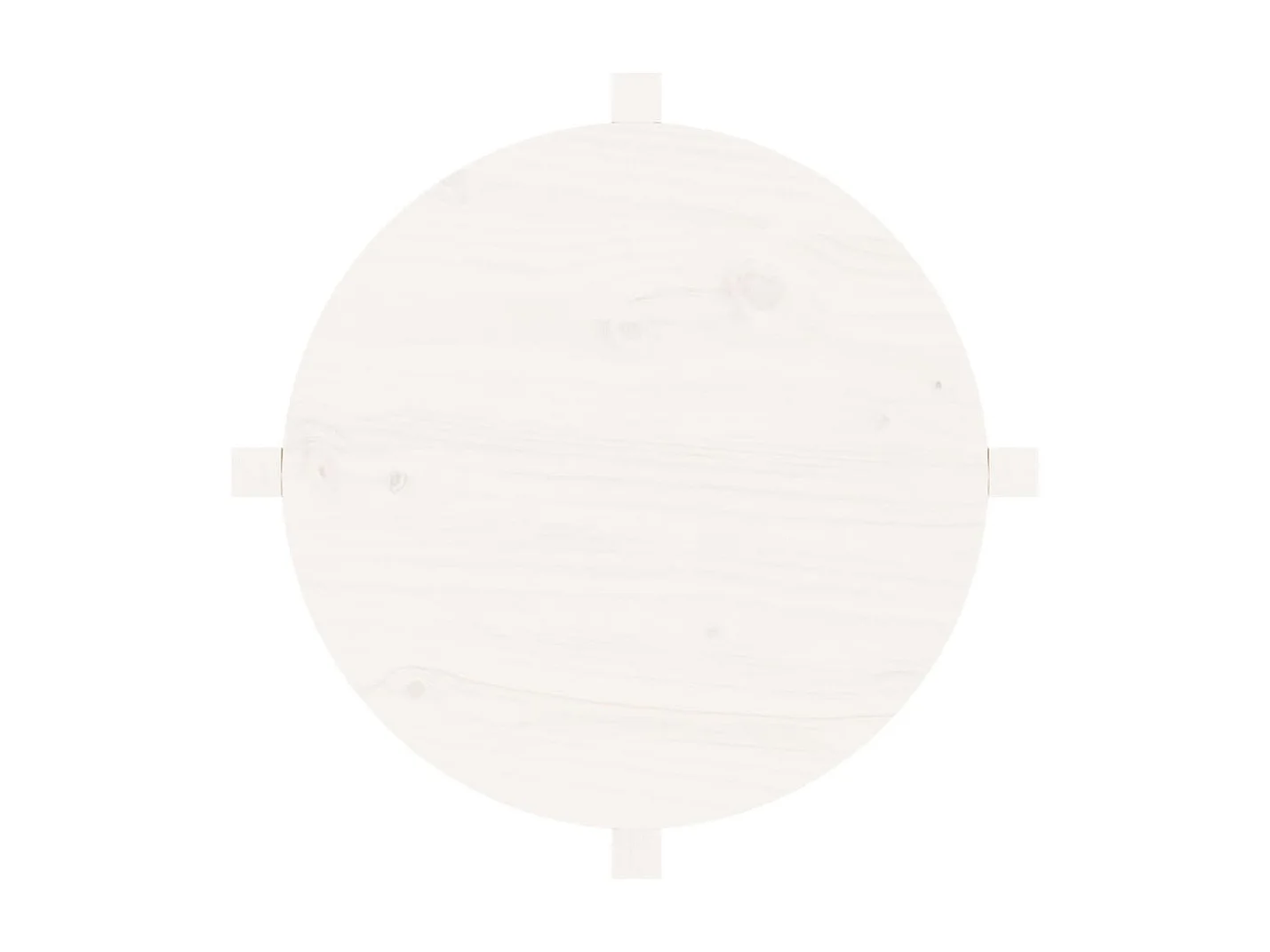 Table basse Blanc Ø 62,5x45 cm Bois massif de pin