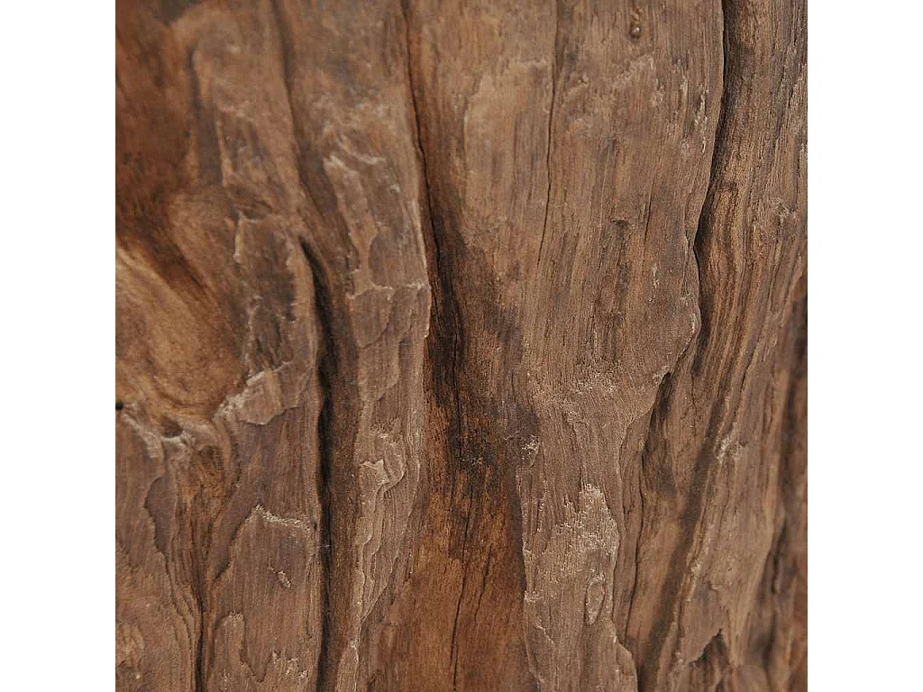 Table basse Teck Verre 50x40 cm