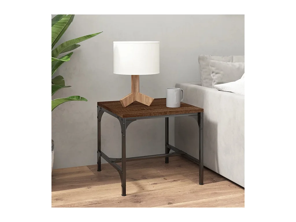 Table d'appoint Chêne marron 40x40x35 cm Bois d'ingénierie