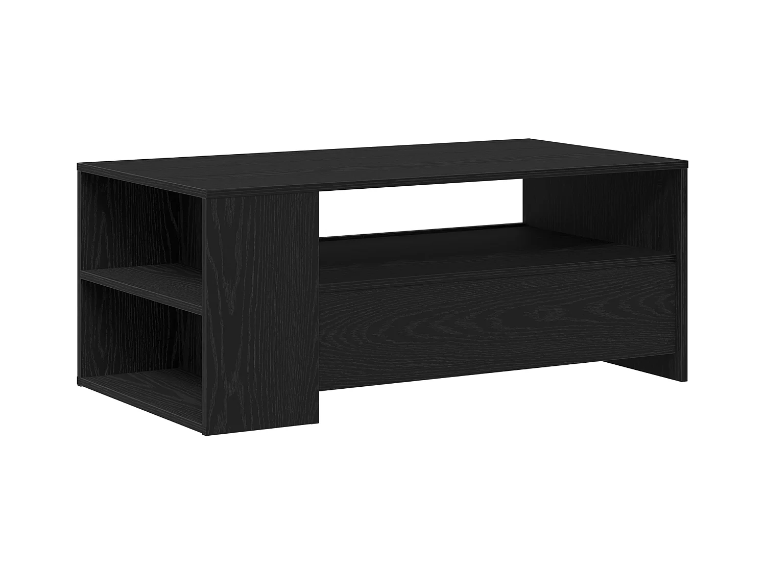 Table basse en chêne noir 102x55x43,5 cm en bois reconstitué