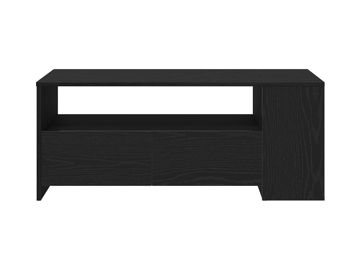 Table basse en chêne noir 102x55x43,5 cm en bois reconstitué