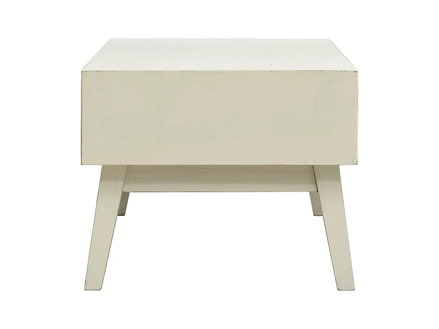 Table basse avec 2 tiroirs Gris sculpté 110x50x40 cm Bois