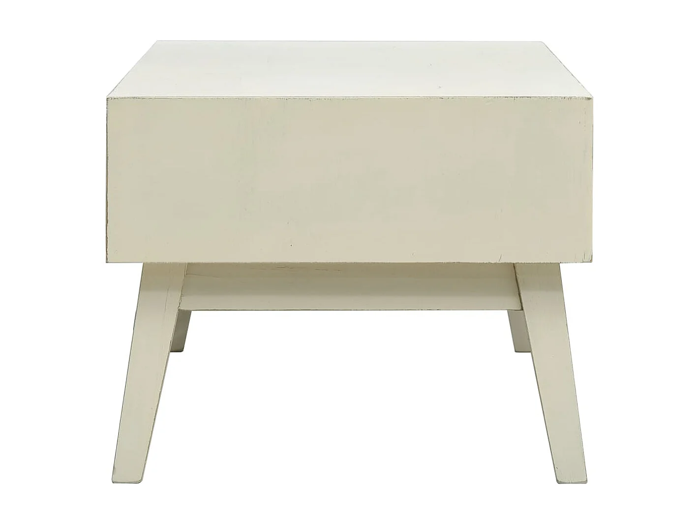 Table basse avec 2 tiroirs Gris sculpté 110x50x40 cm Bois