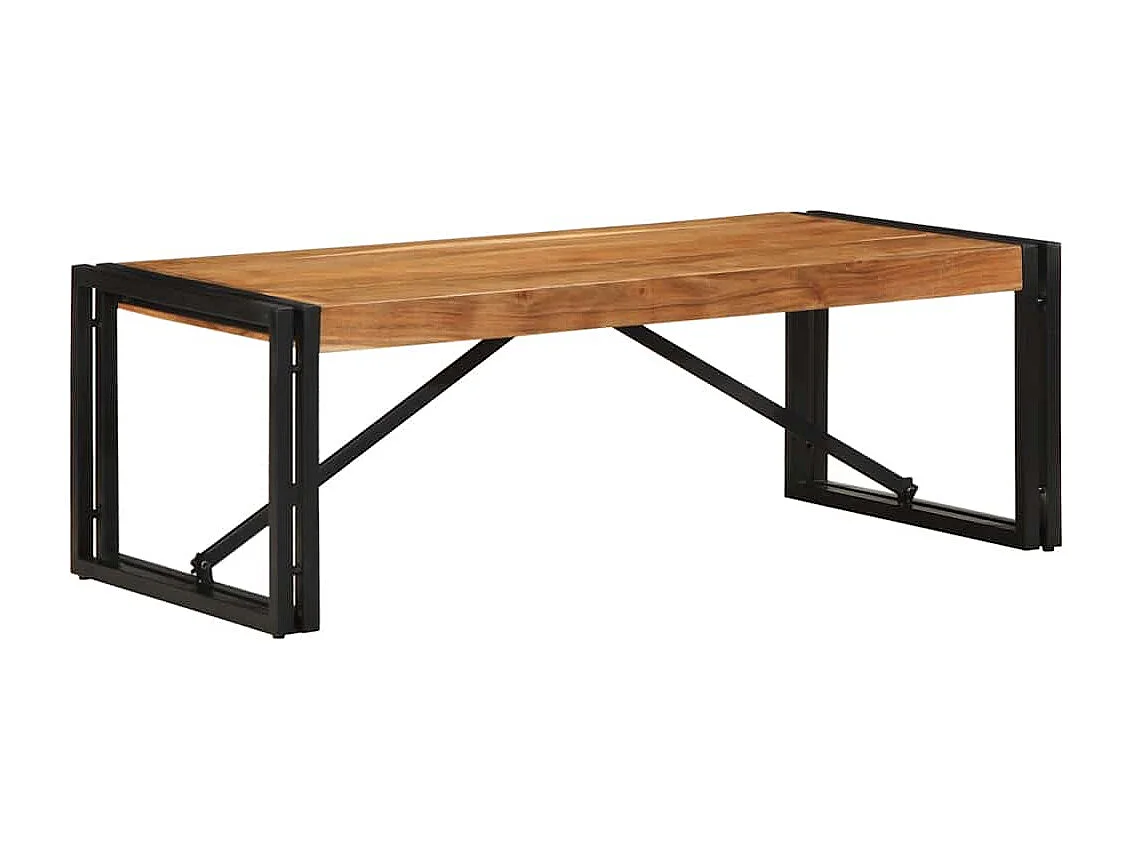 Mesa de centro 100x50x35 cm madera maciza de acacia