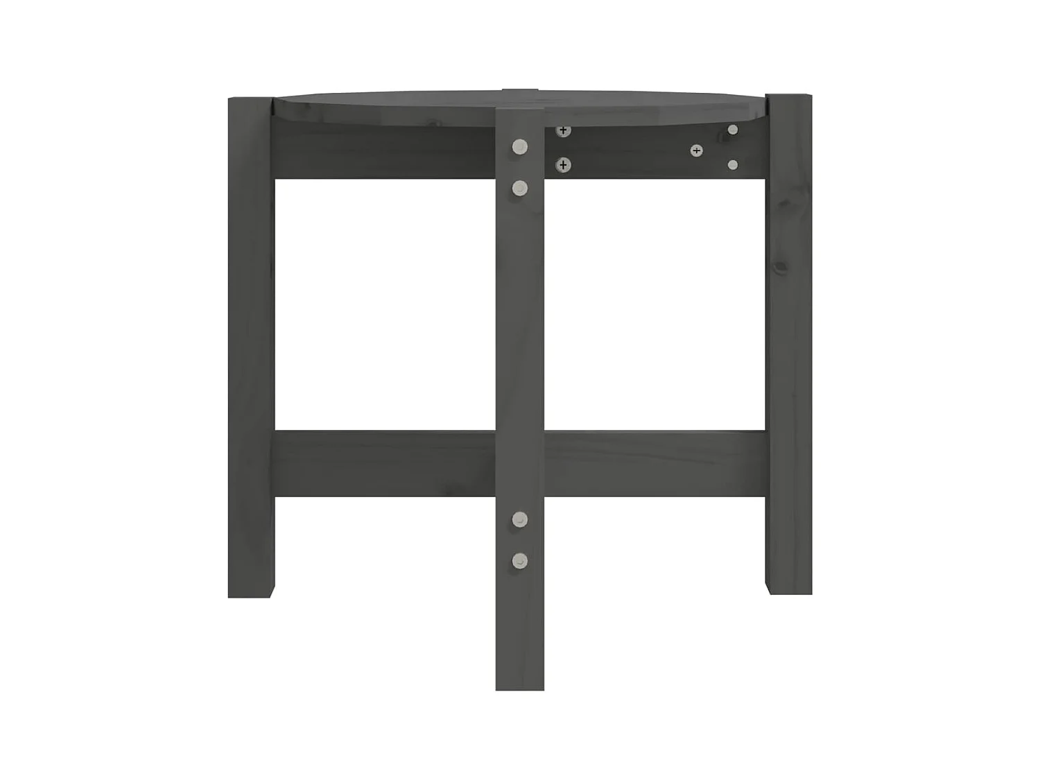 Salontafel Grijs Ø 52,5x45 cm Massief grenenhout