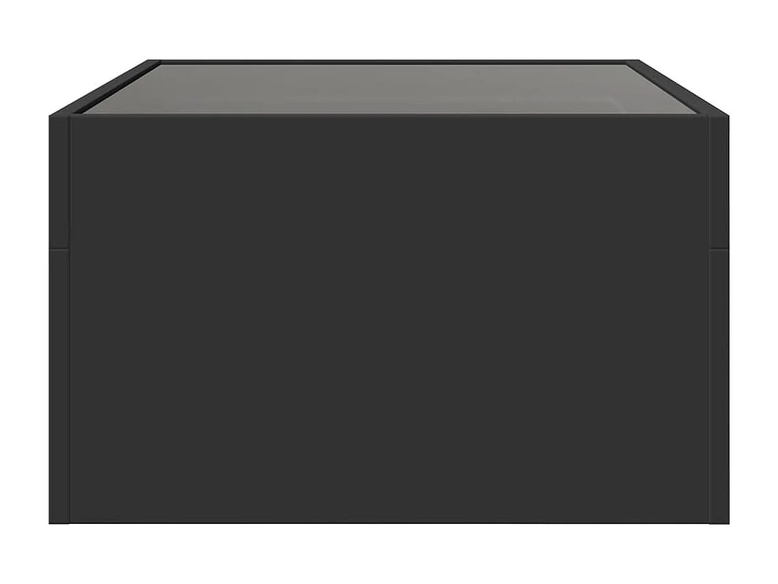 Mesa de centro con LED infinito negra 70x50x30 cm