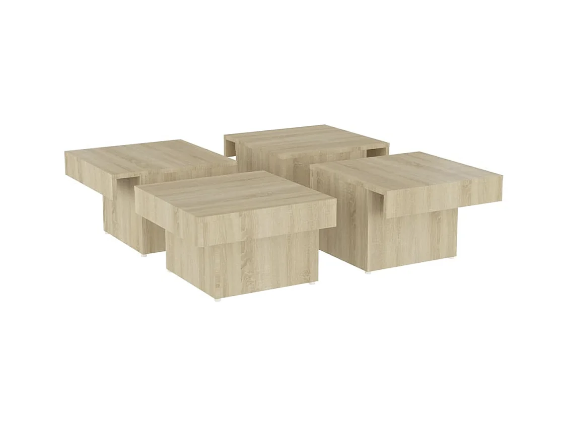 Table basse chêne sonoma 90x90x28 cm bois d'ingénierie